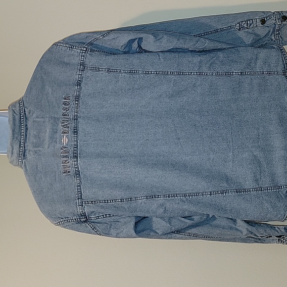 HARLEY-DAVIDSON WOMEN'S LONG SLEEVE DENIM SHIRT - Picture 2 of 8